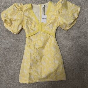 Showpo. Yellow Floral Mini Dress
